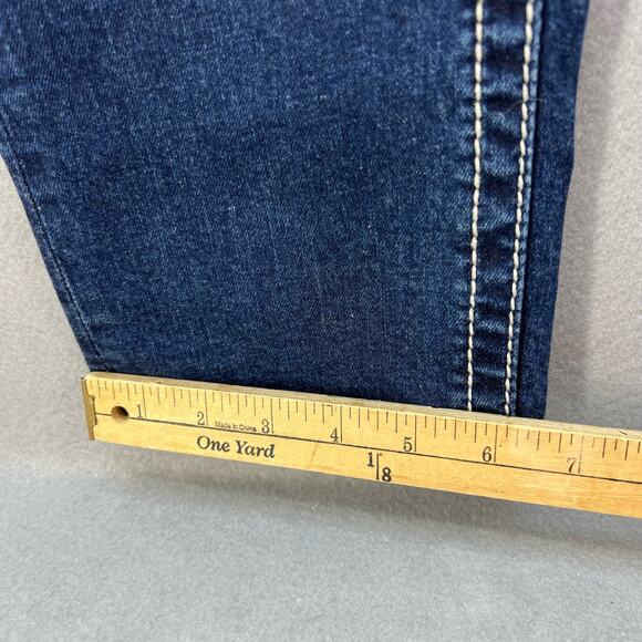 Miss Me Jeans Women's 29x33 (8) Blue Straight Embellished Angel Wings Blingy - Picture 15 of 15